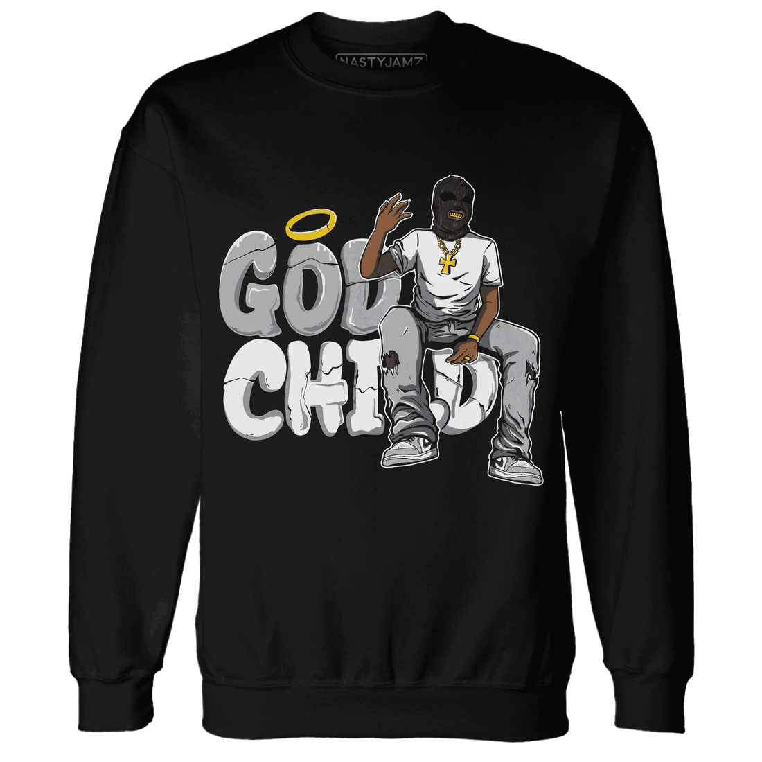 Wolf-Grey-1s-Sweatshirt-Match-God-Child