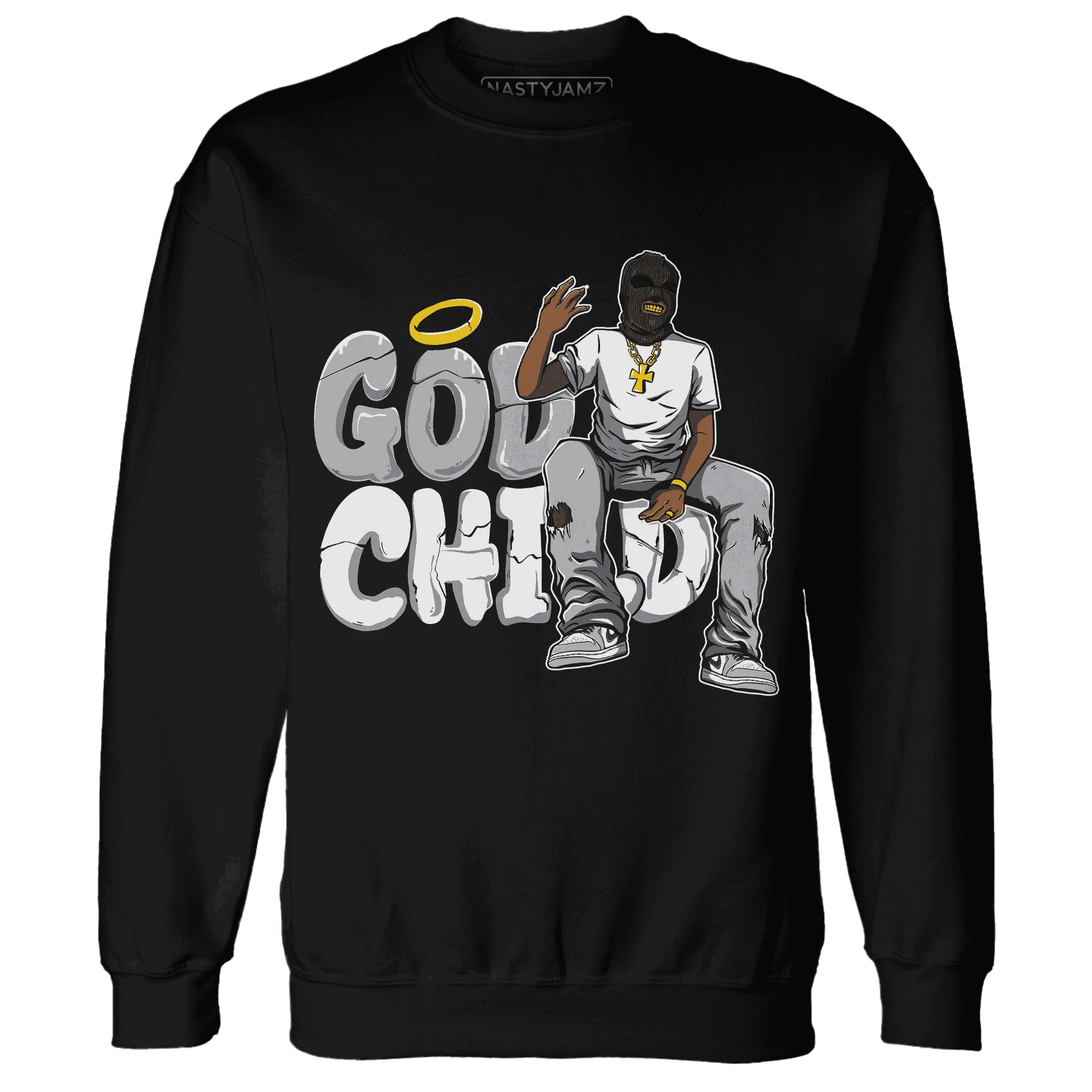 Wolf-Grey-1s-Sweatshirt-Match-God-Child