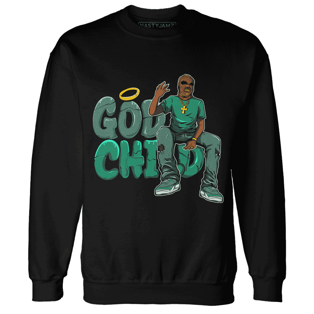 Nina CN Abney 3s Sweatshirt Match God Child - NastyJamz