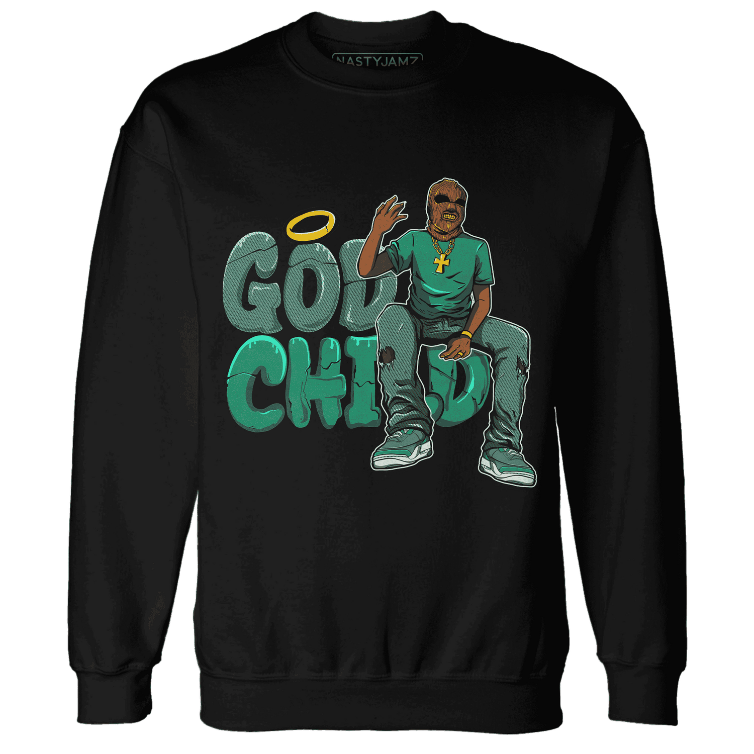 Nina CN Abney 3s Sweatshirt Match God Child - NastyJamz