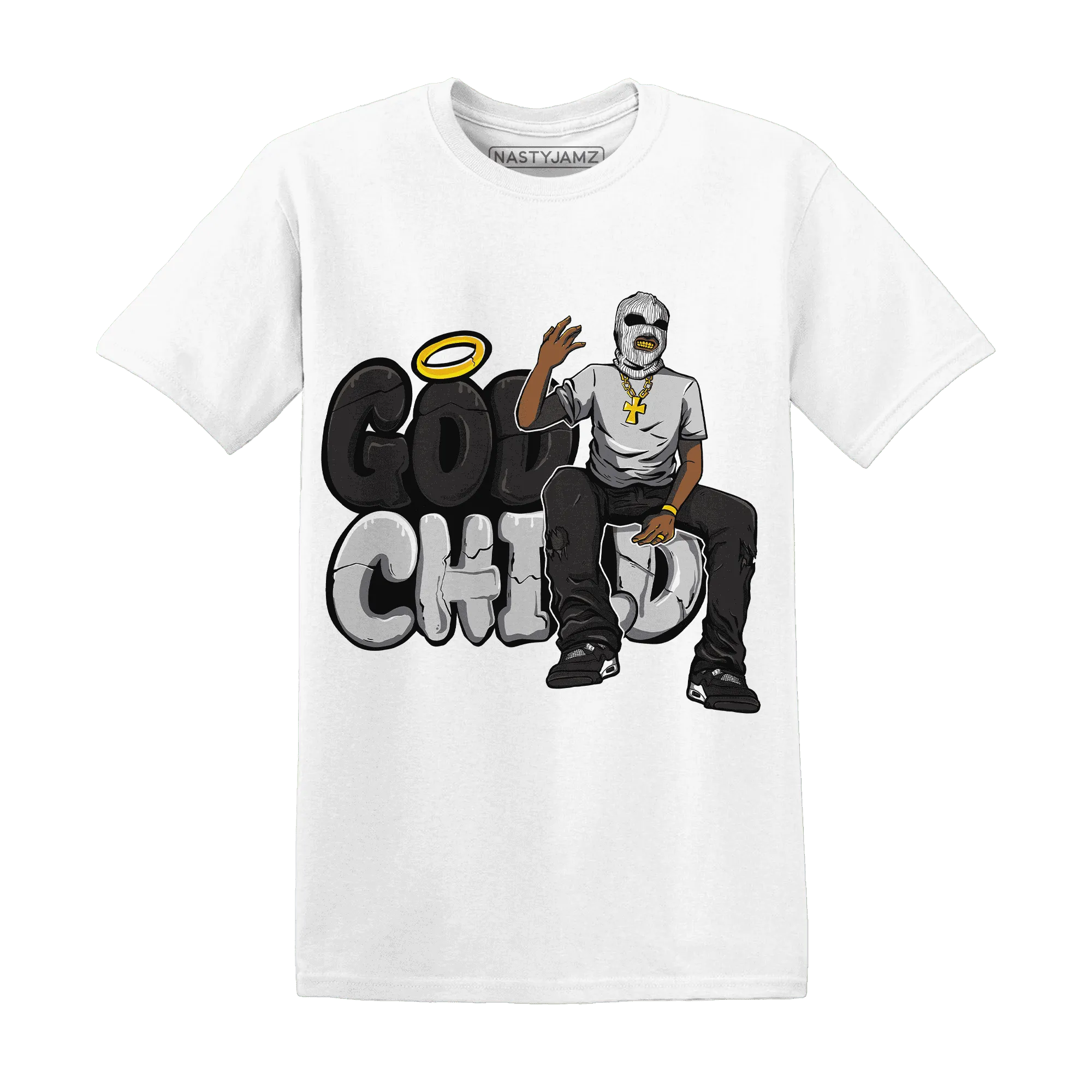 White-Thunder-4s-T-Shirt-Match-God-Child