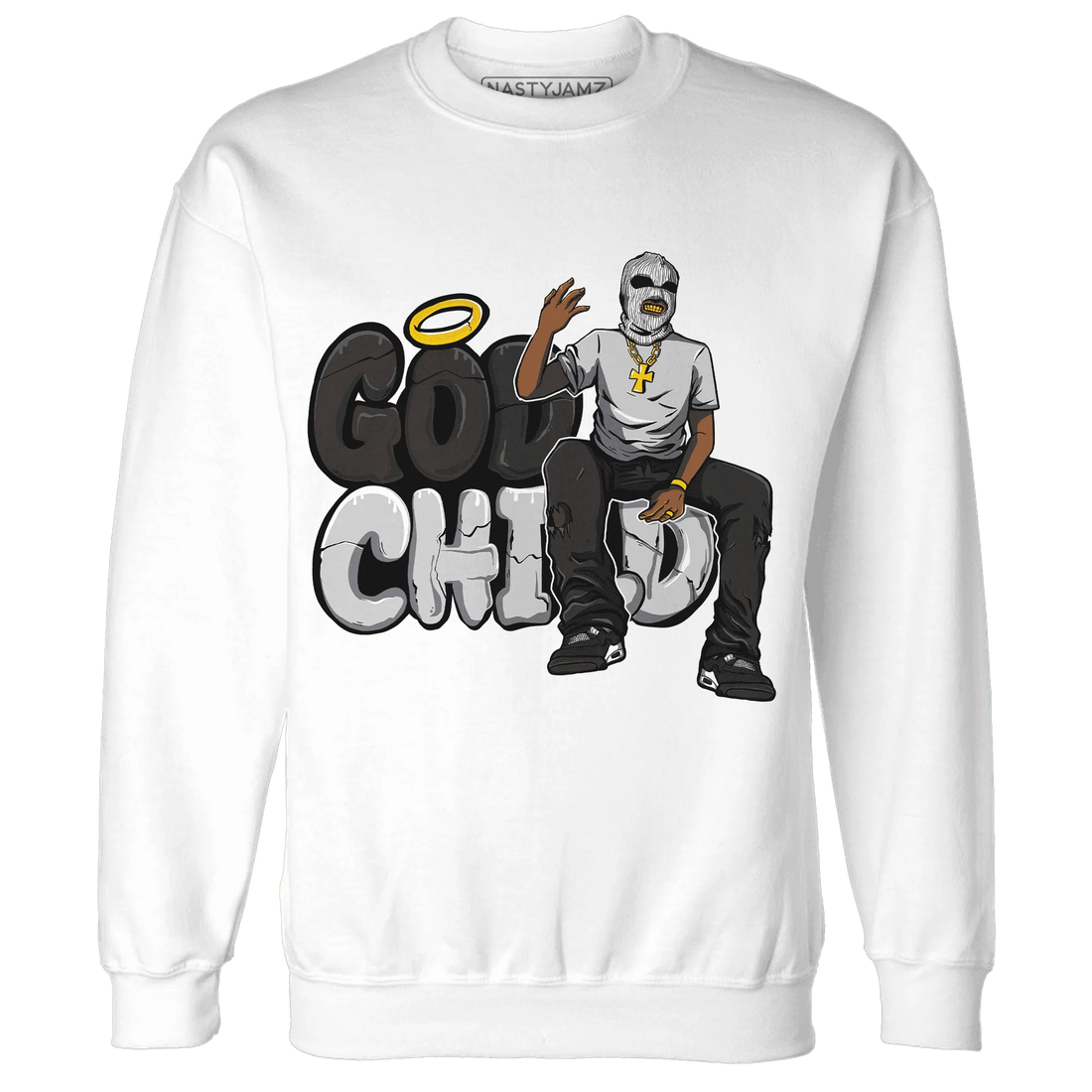 White-Thunder-4s-Sweatshirt-Match-God-Child