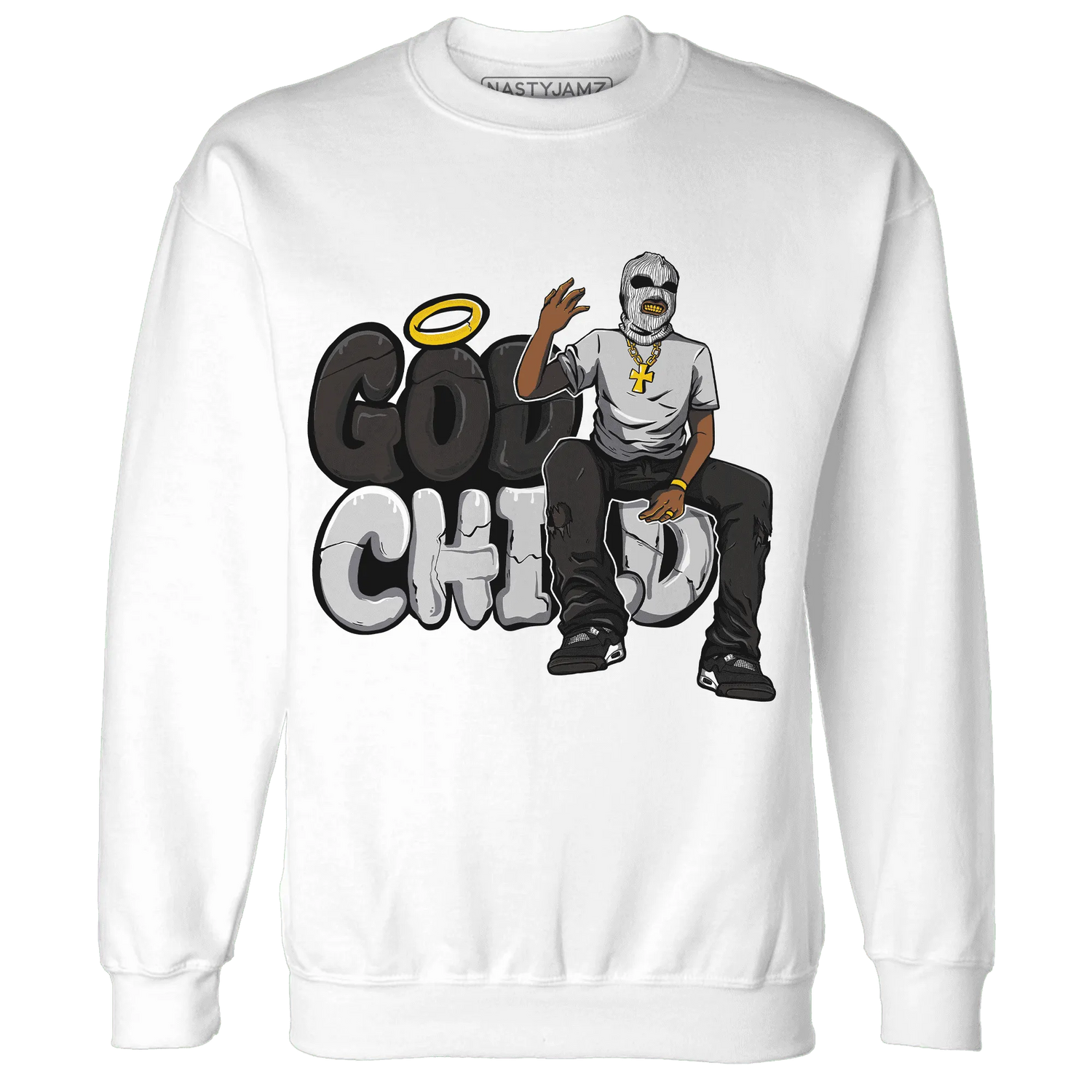 White-Thunder-4s-Sweatshirt-Match-God-Child