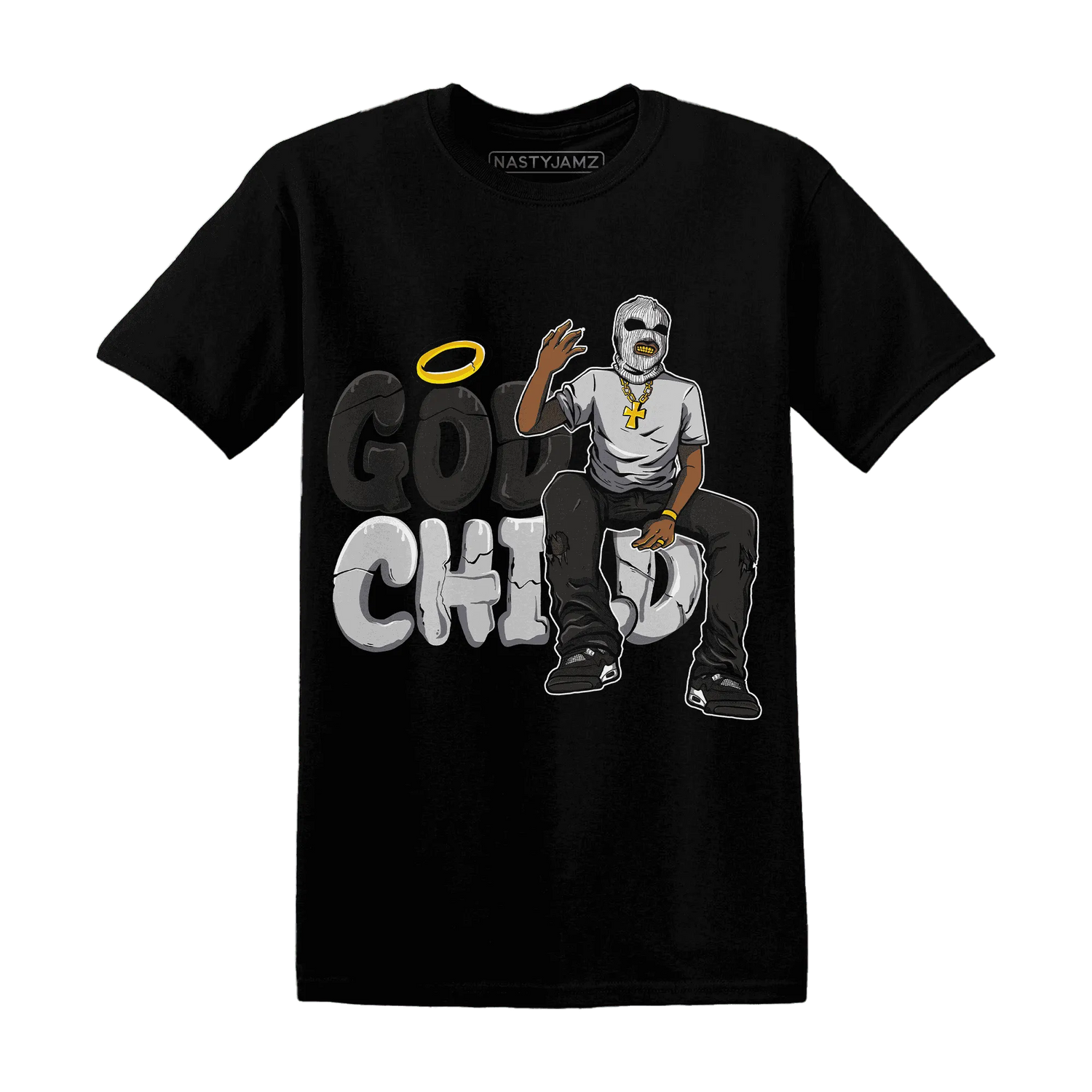 White-Thunder-4s-T-Shirt-Match-God-Child