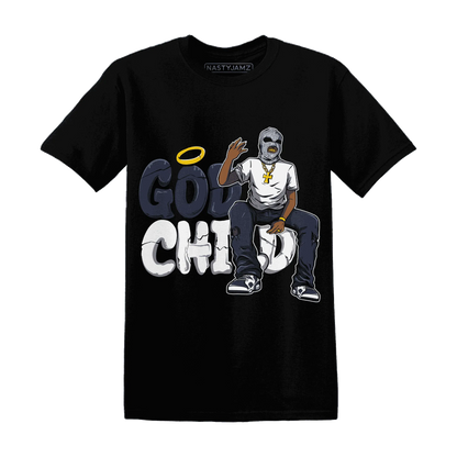 White-Navy-6s-T-Shirt-Match-God-Child