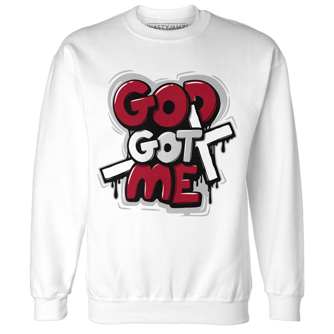 Retro Red Taxi 12s Sweatshirt Match God Got Me - NastyJamz
