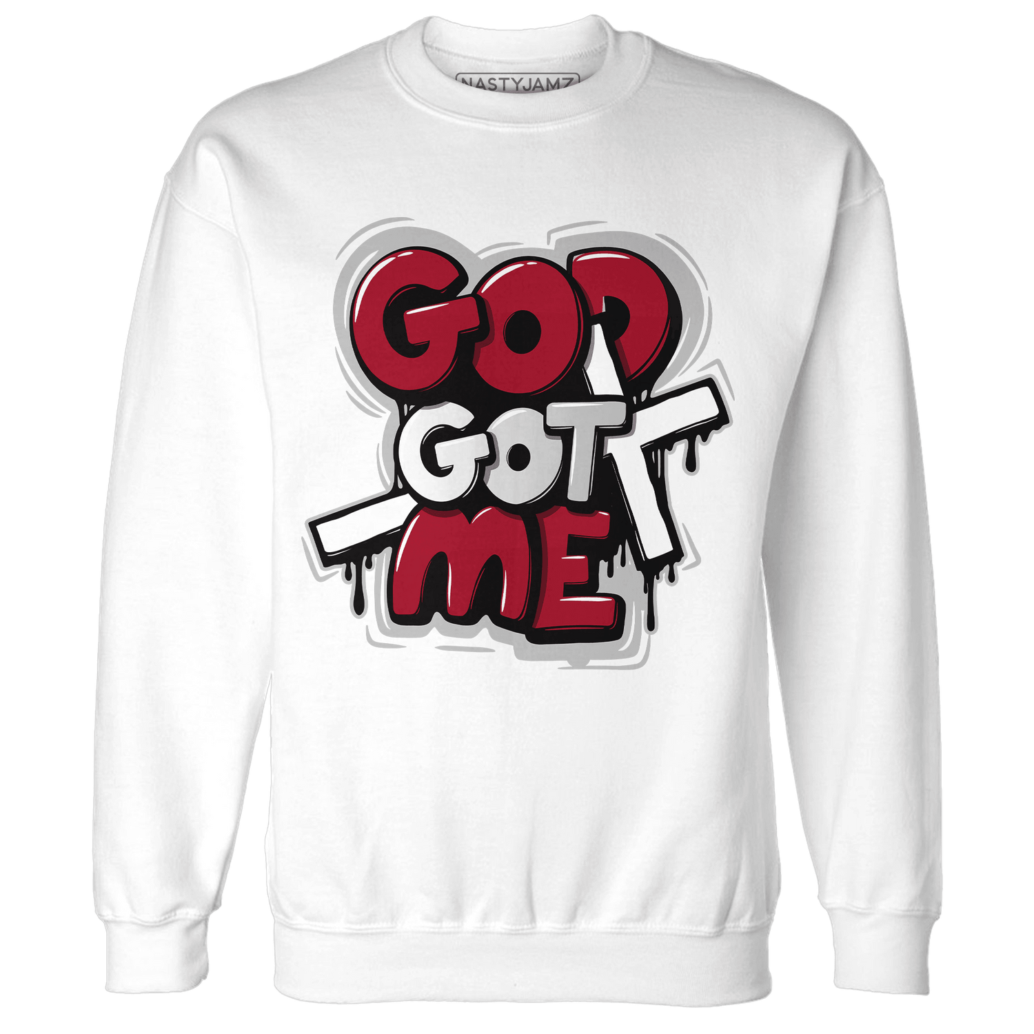 Retro Red Taxi 12s Sweatshirt Match God Got Me - NastyJamz