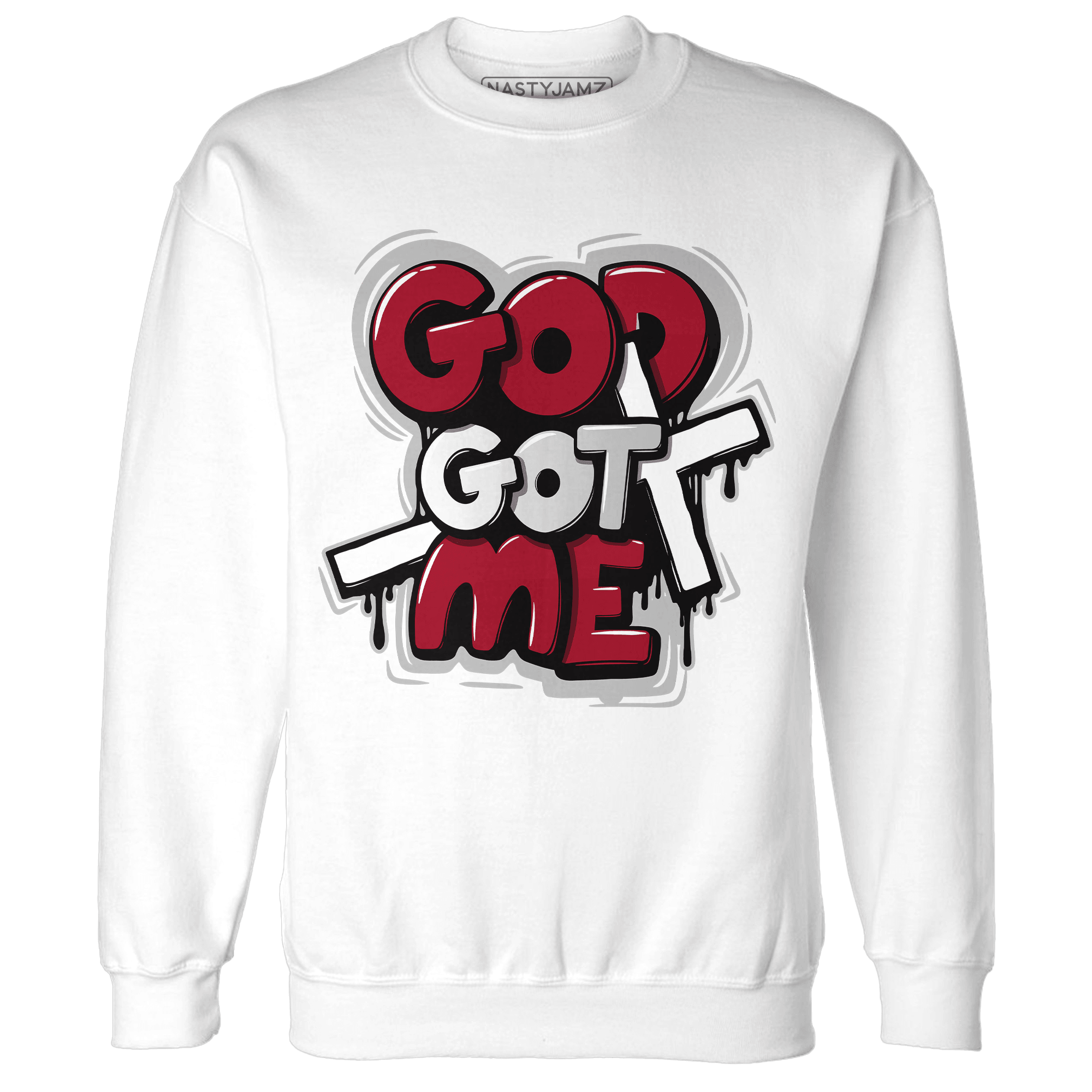 Retro Red Taxi 12s Sweatshirt Match God Got Me - NastyJamz
