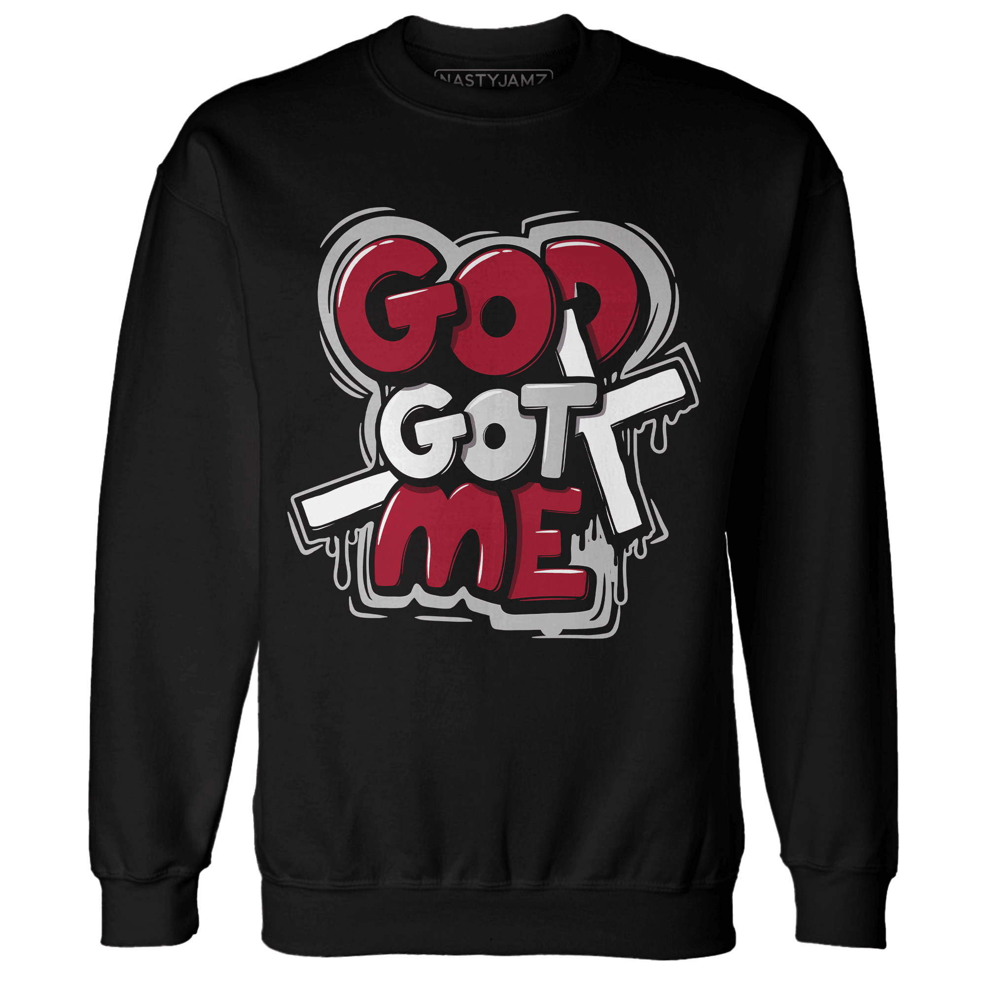 Retro Red Taxi 12s Sweatshirt Match God Got Me - NastyJamz