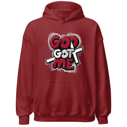 Retro Red Taxi 12s Hoodie Match God Got Me - NastyJamz