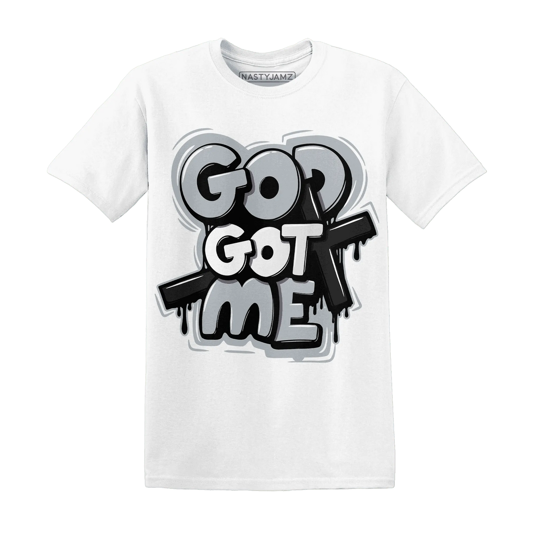Wolf-Grey-12s-NastyJamz-T-Shirt-Match-God-Got-Me