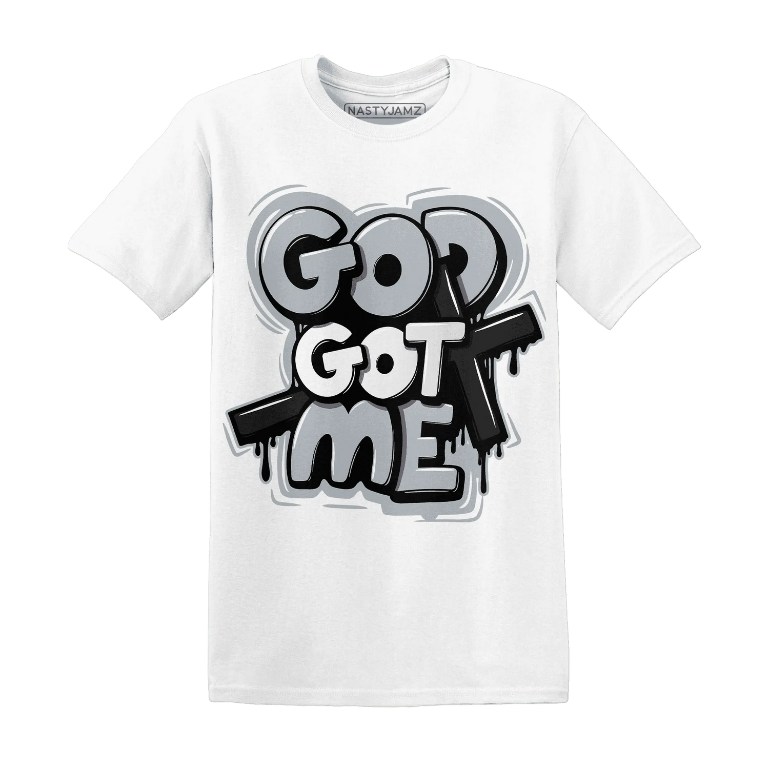 Wolf-Grey-12s-NastyJamz-T-Shirt-Match-God-Got-Me