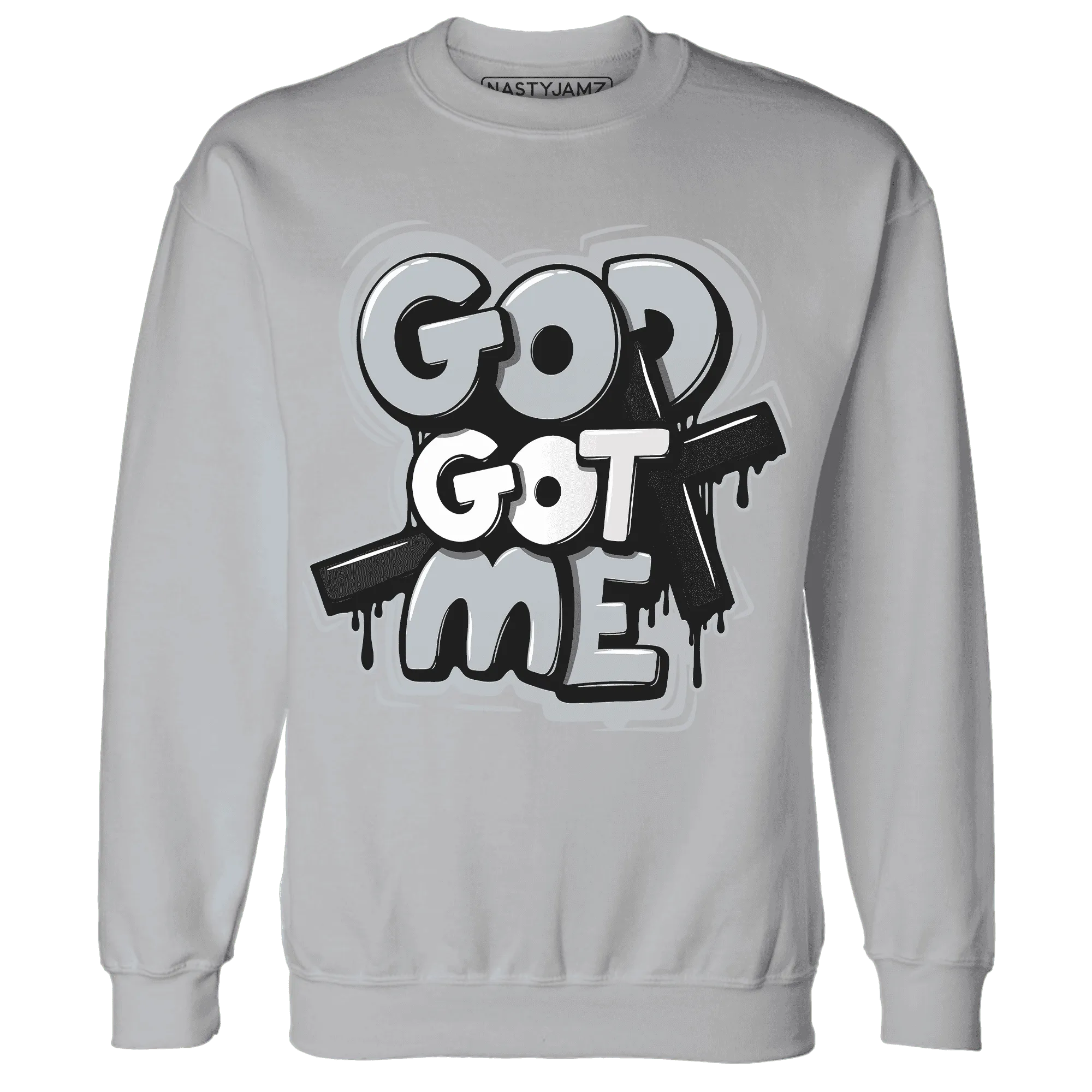 Wolf-Grey-12s-NastyJamz-Sweatshirt-Match-God-Got-Me