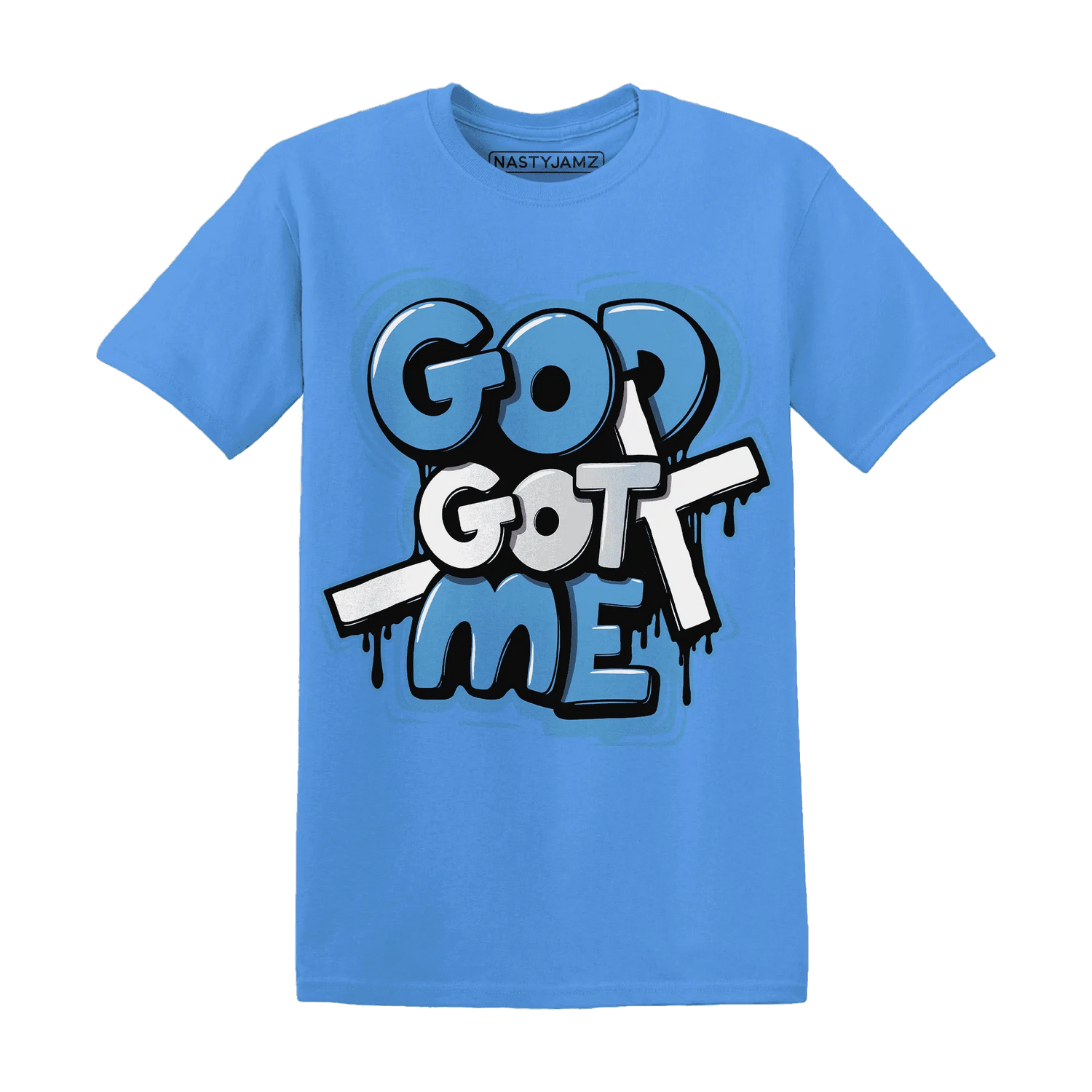 Carolina-Blue-Univercitii-17s-NastyJamz-T-Shirt-Match-God-Got-Me