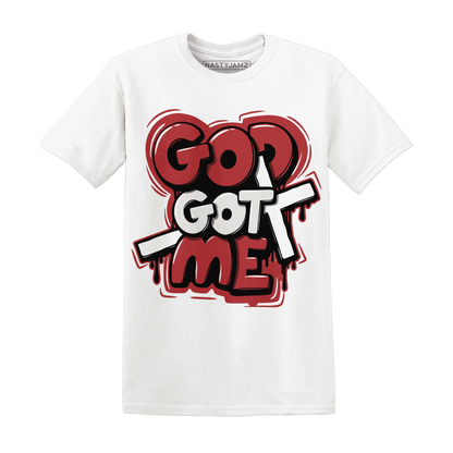 Black-Toe-Reimagined-Red-White-1s-T-Shirt-Match-God-Got-Me