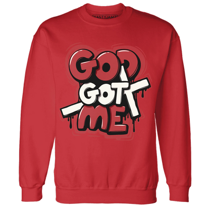 Black-Toe-Reimagined-Red-White-1s-Sweatshirt-Match-God-Got-Me