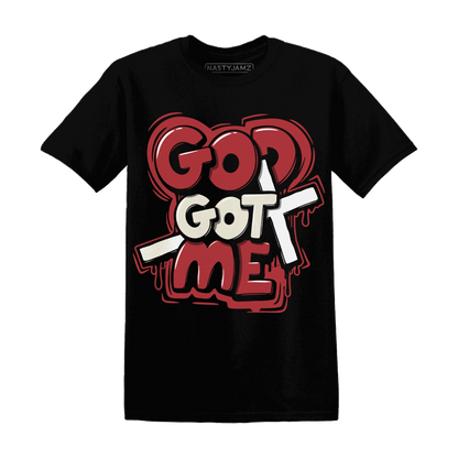 Black-Toe-Reimagined-Red-White-1s-T-Shirt-Match-God-Got-Me