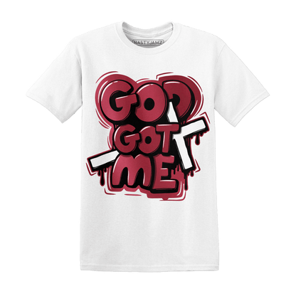 High 85 Metallic Burgundy 1s T Shirt Match God Got Me - NastyJamz