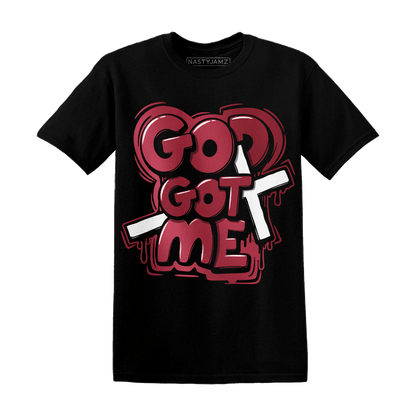 High 85 Metallic Burgundy 1s T Shirt Match God Got Me - NastyJamz