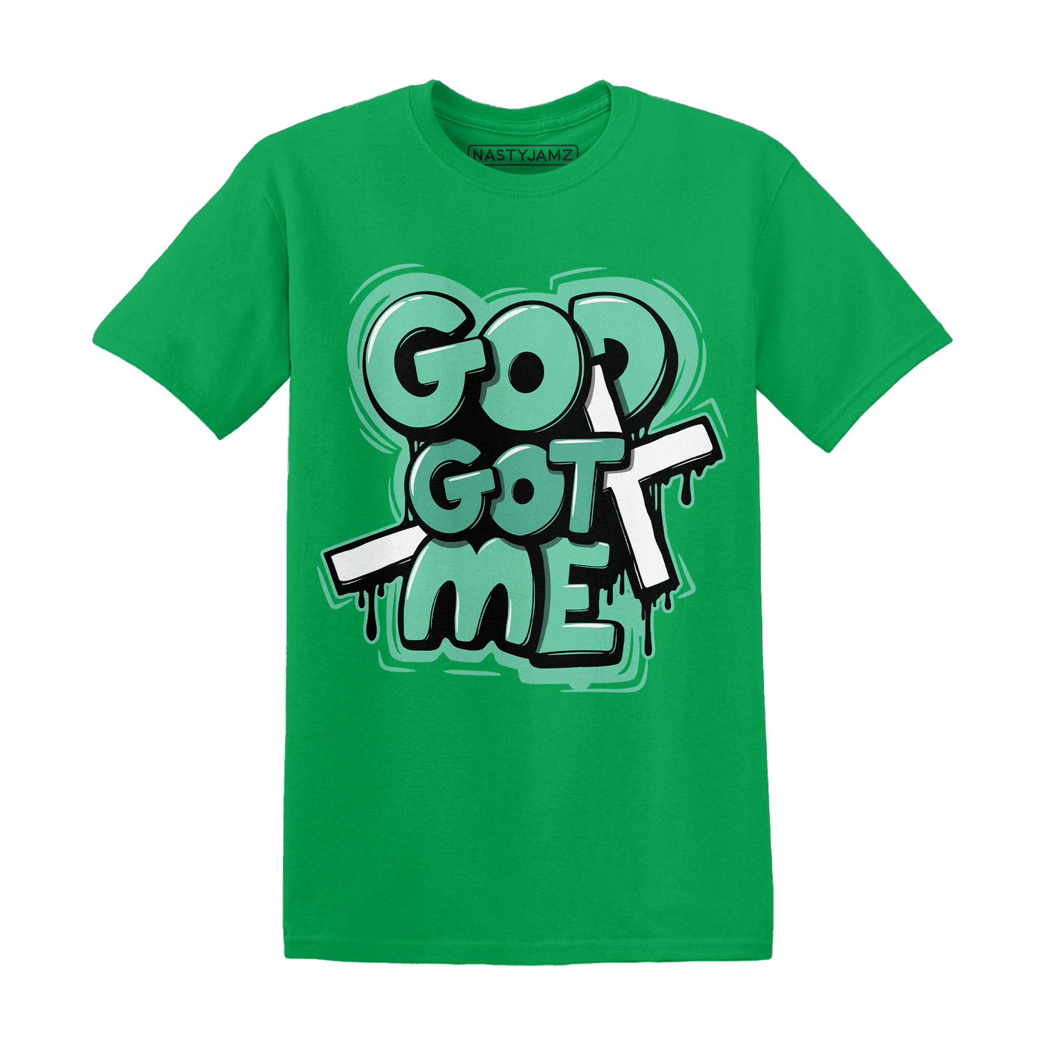 High OG Green Glow 1s T Shirt Match God Got Me - NastyJamz