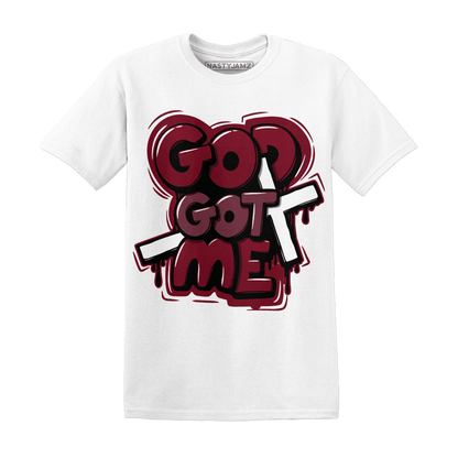 High White Team Red 1s T Shirt God Got Me - NastyJamz