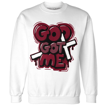 High White Team Red 1s Sweatshirt Match God Got Me - NastyJamz