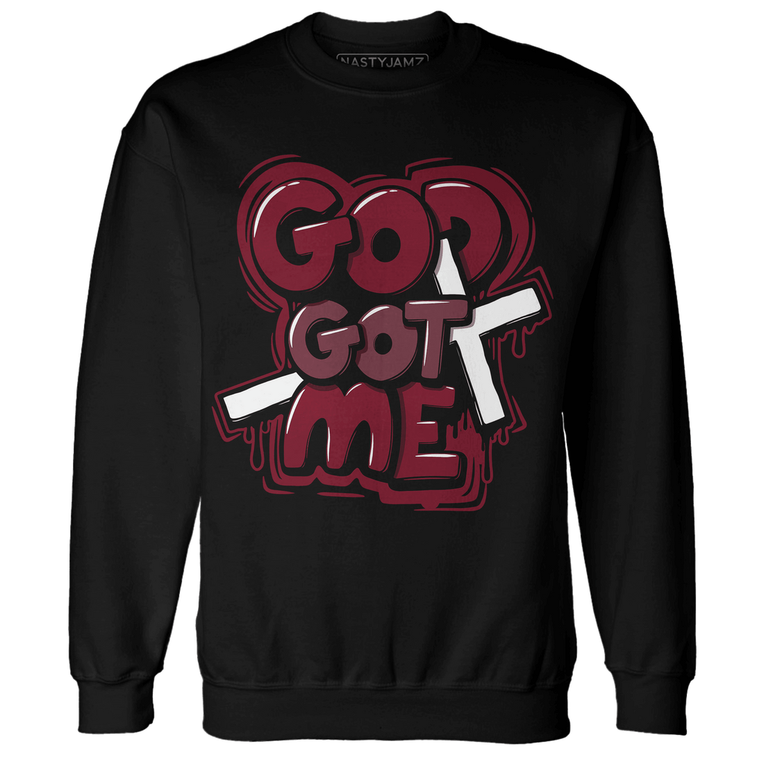 High White Team Red 1s Sweatshirt Match God Got Me - NastyJamz