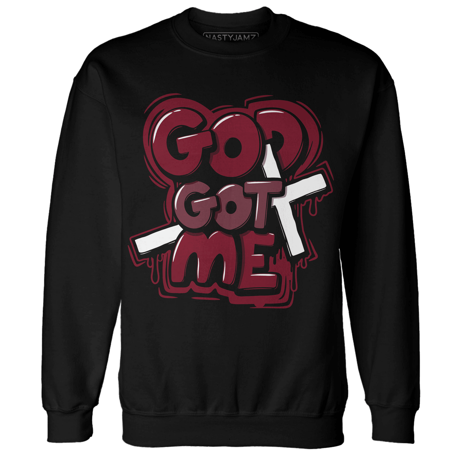 High White Team Red 1s Sweatshirt Match God Got Me - NastyJamz