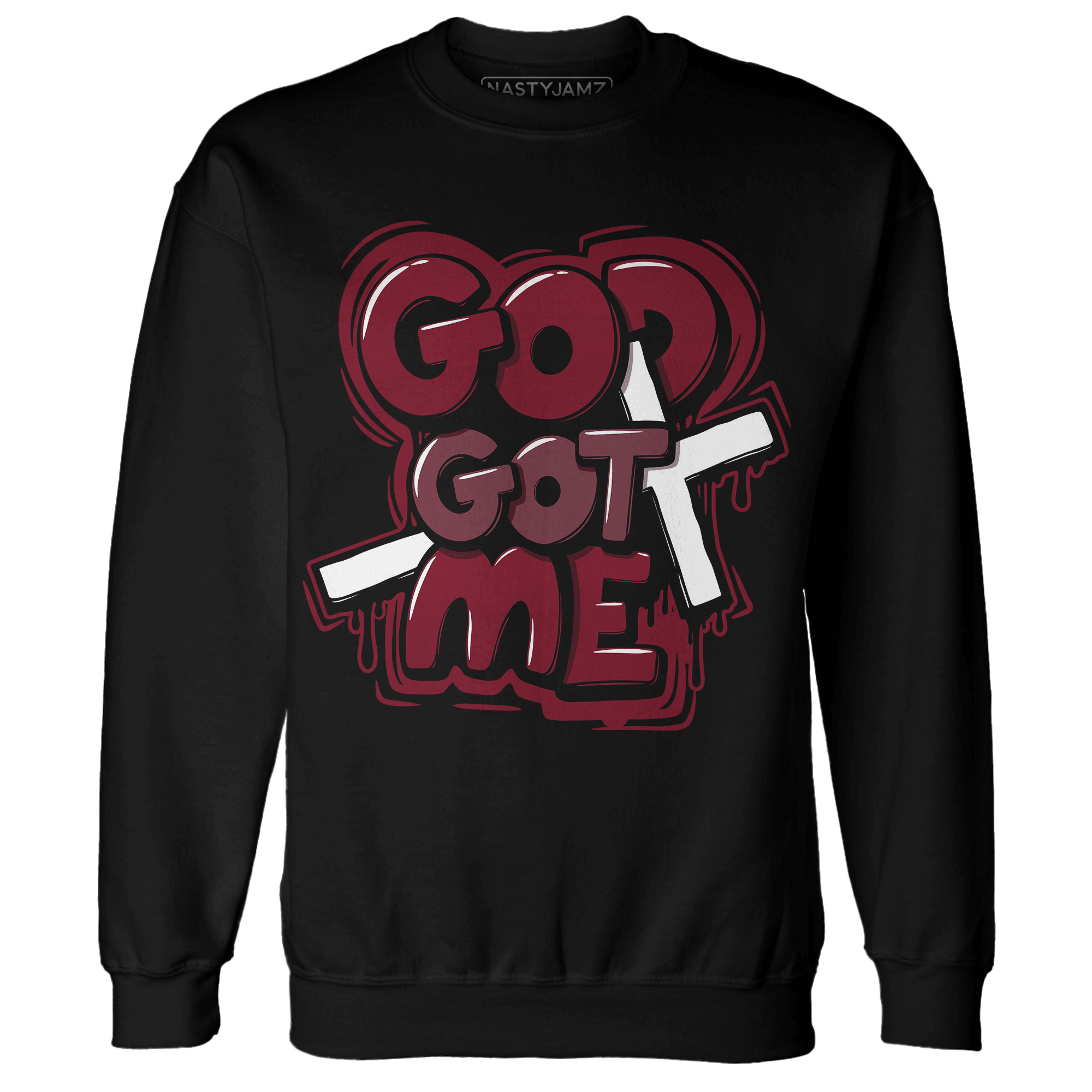 High White Team Red 1s Sweatshirt Match God Got Me - NastyJamz