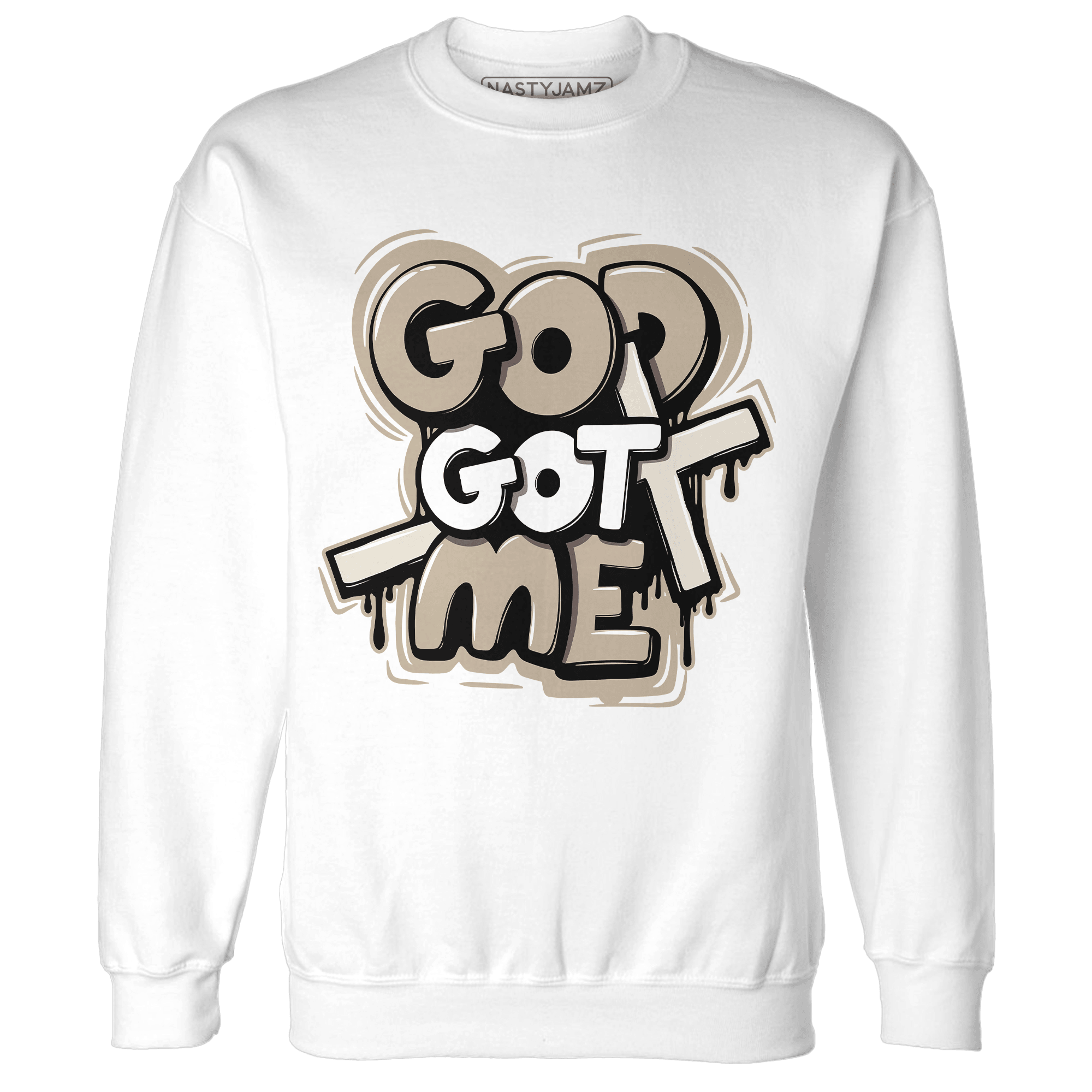 Latte 1s Sweatshirt Match God Got Me - NastyJamz