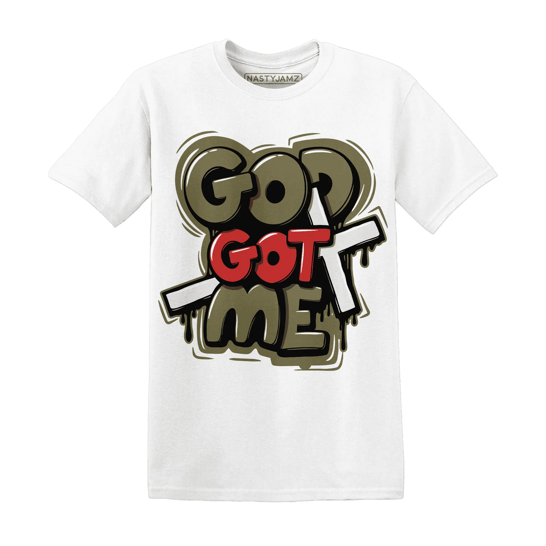 Medium-Olive-1s-NastyJamz-T-Shirt-Match-God-Got-Me