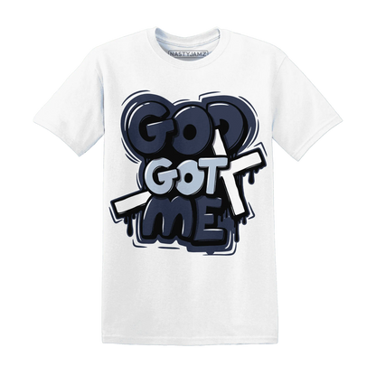 White-Navy-6s-T-Shirt-Match-God-Got-Me