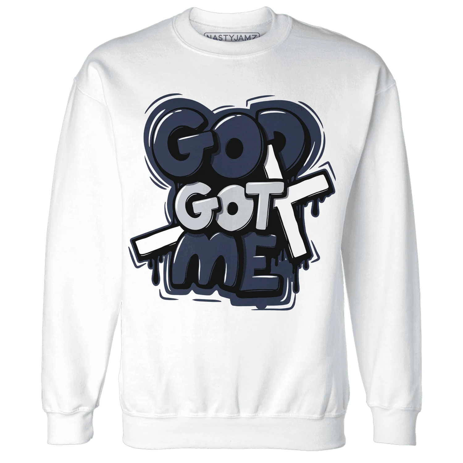 White-Navy-6s-Sweatshirt-Match-God-Got-Me