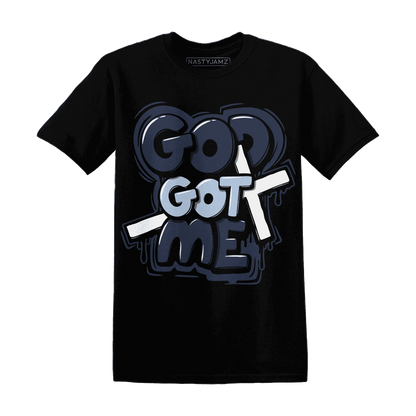 White-Navy-6s-T-Shirt-Match-God-Got-Me
