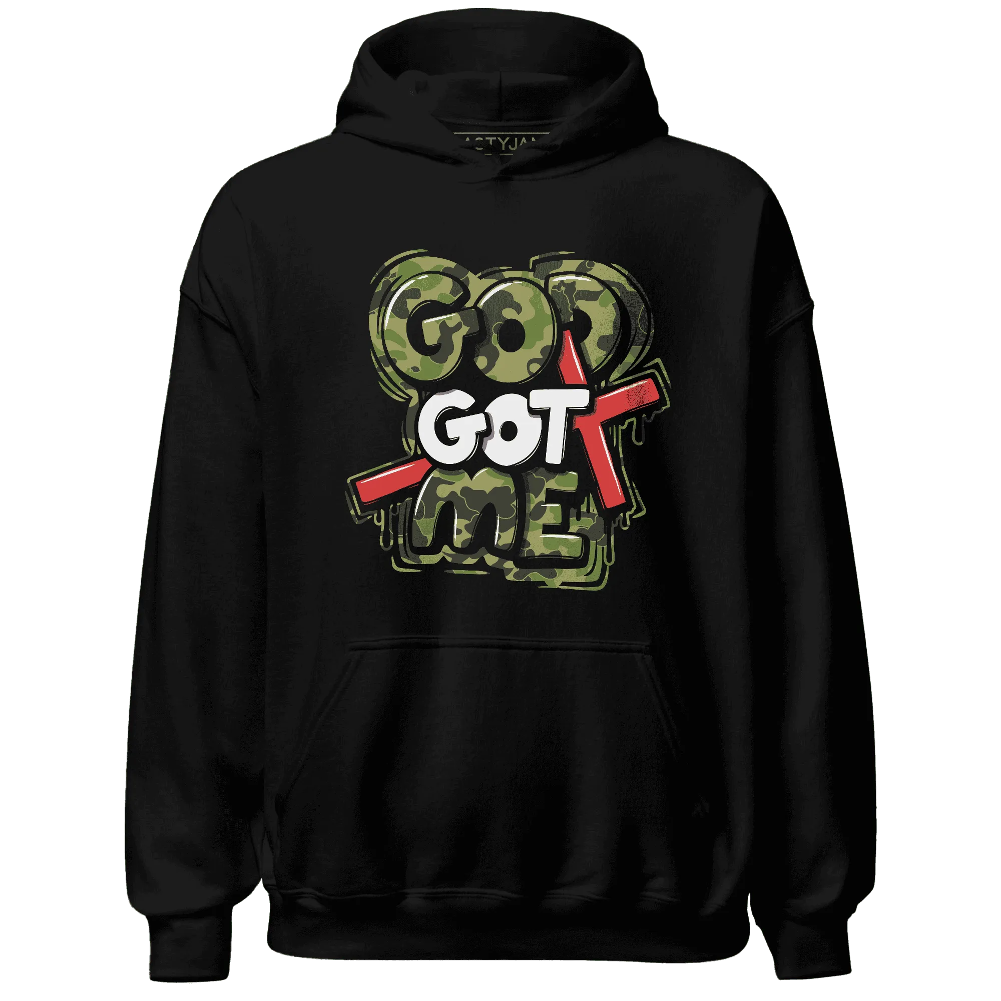 AM-90-Dark-Sage-Solar-Red-Hoodie-Match-God-Got-Me