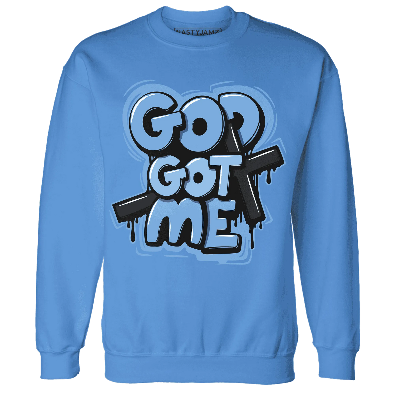 AM-Plus-Black-Univercitii-Blue-NastyJamz-Sweatshirt-Match-God-Got-Me