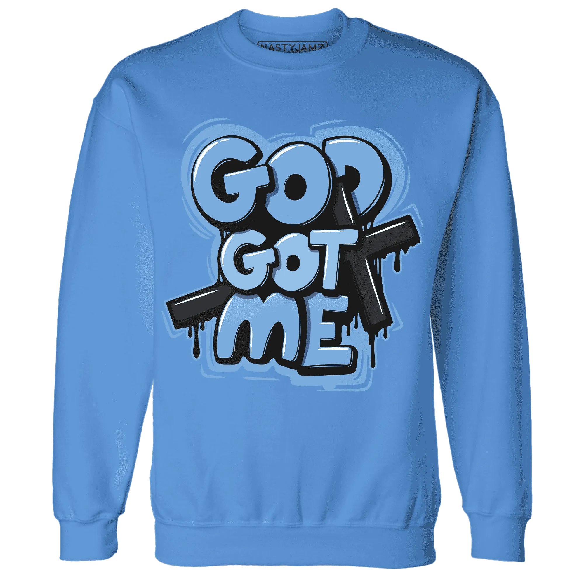 AM-Plus-Black-Univercitii-Blue-NastyJamz-Sweatshirt-Match-God-Got-Me