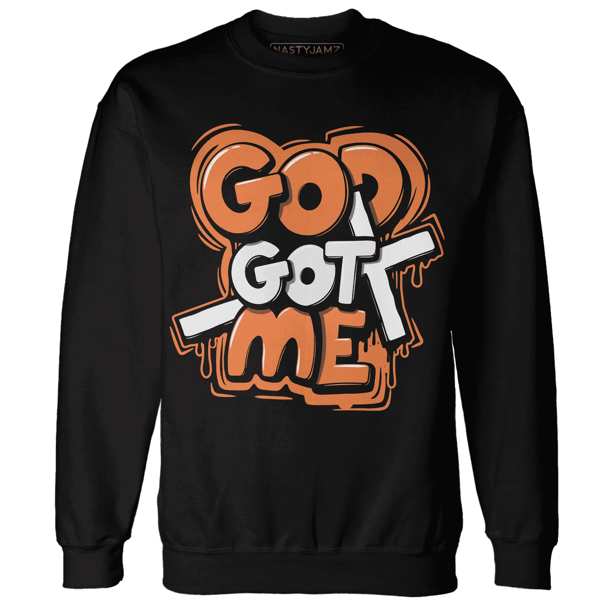 AM-TW-White-Orange-NastyJamz-Sweatshirt-Match-God-Got-Me