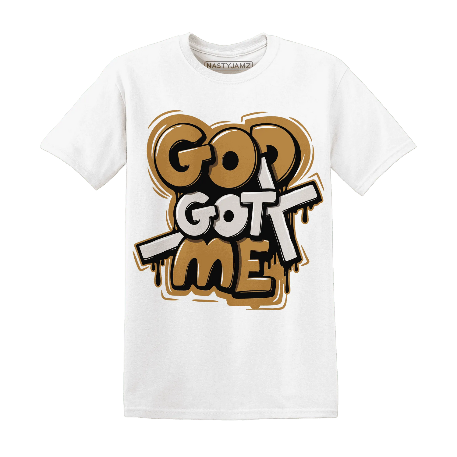 Dunk-Low-Retro-Wheat-Orange-T-Shirt-Match-God-Got-Me
