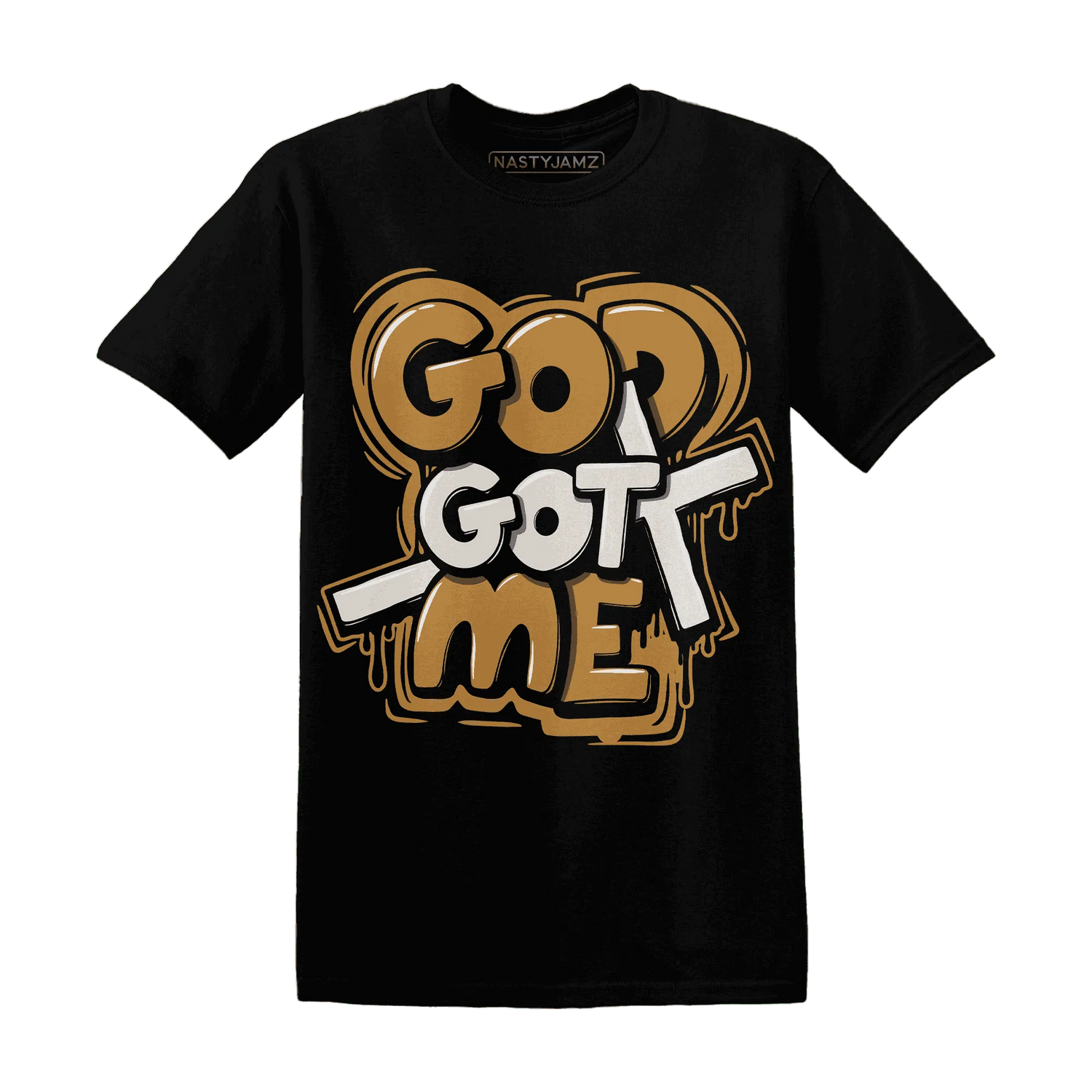 Dunk-Low-Retro-Wheat-Orange-T-Shirt-Match-God-Got-Me
