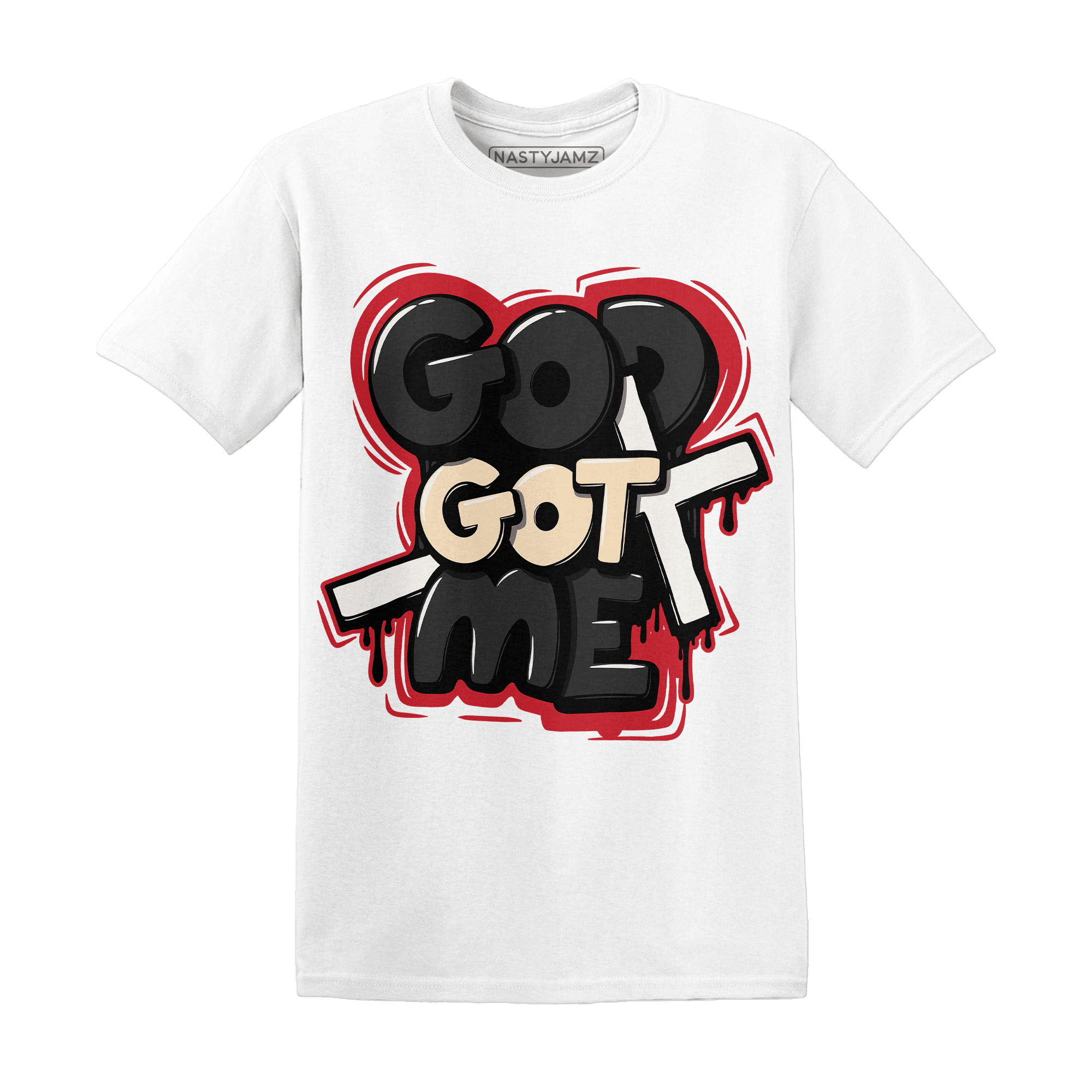 Jumman Jack University Red T Shirt God Got Me - NastyJamz
