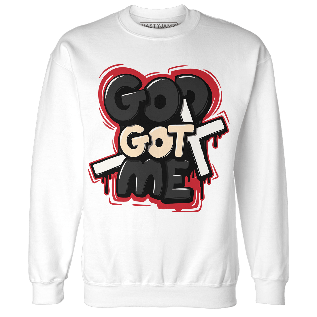 Jumman Jack University Red Sweatshirt Match God Got Me - NastyJamz