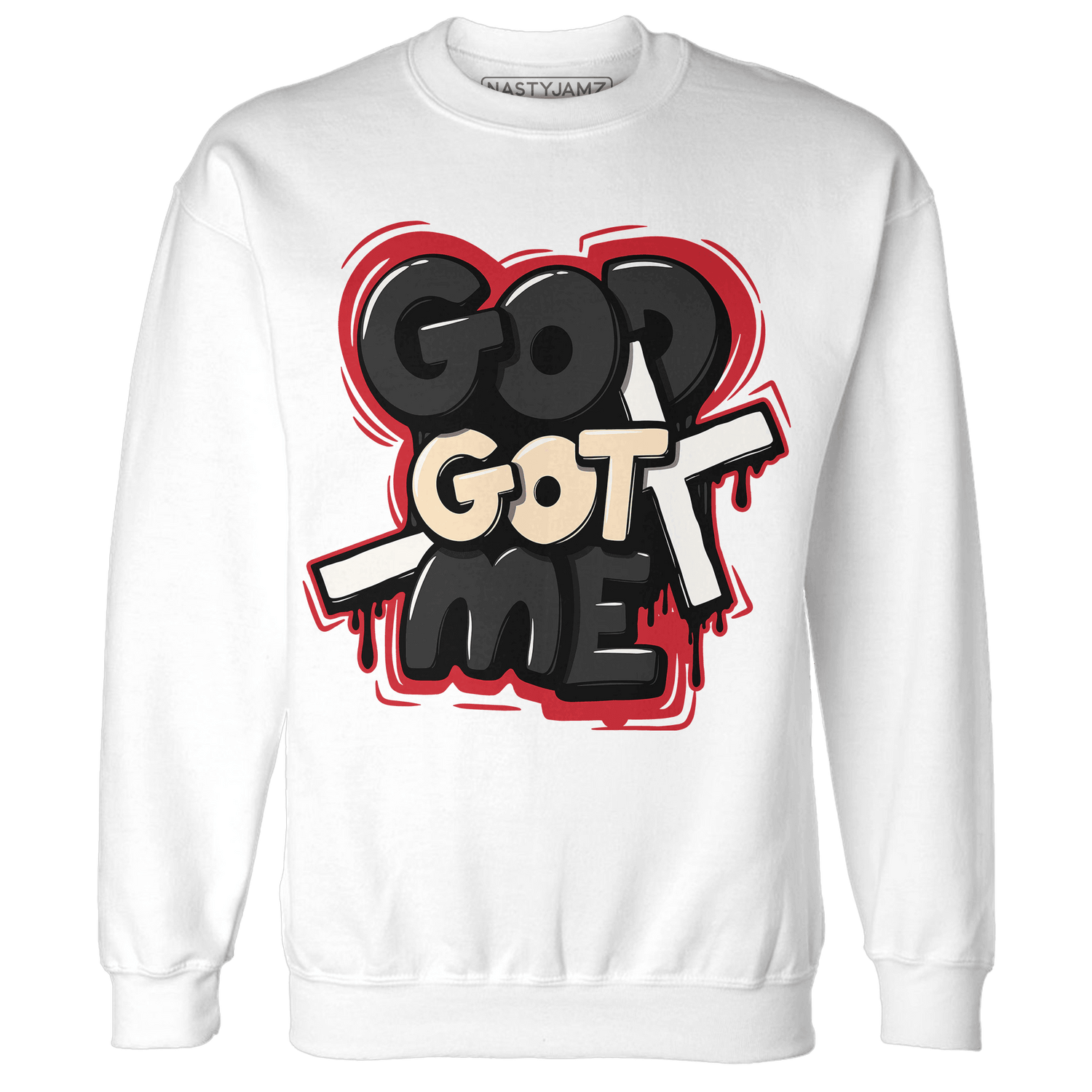 Jumman Jack University Red Sweatshirt Match God Got Me - NastyJamz