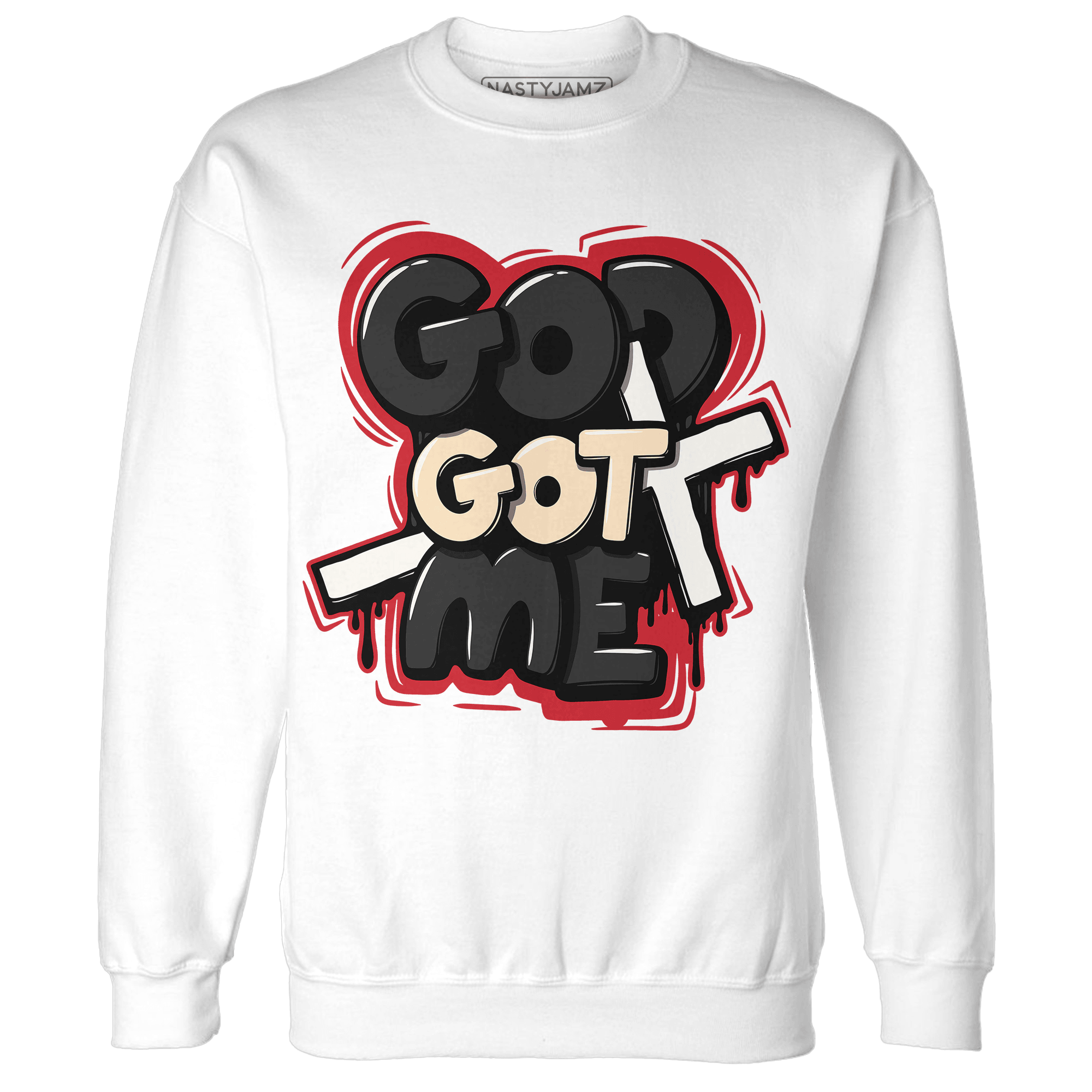 Jumman Jack University Red Sweatshirt Match God Got Me - NastyJamz