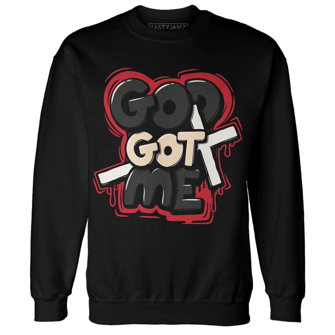 Jumman Jack University Red Sweatshirt Match God Got Me - NastyJamz