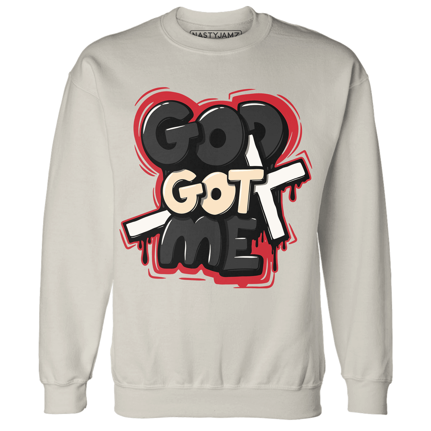 Jumman Jack University Red Sweatshirt Match God Got Me - NastyJamz