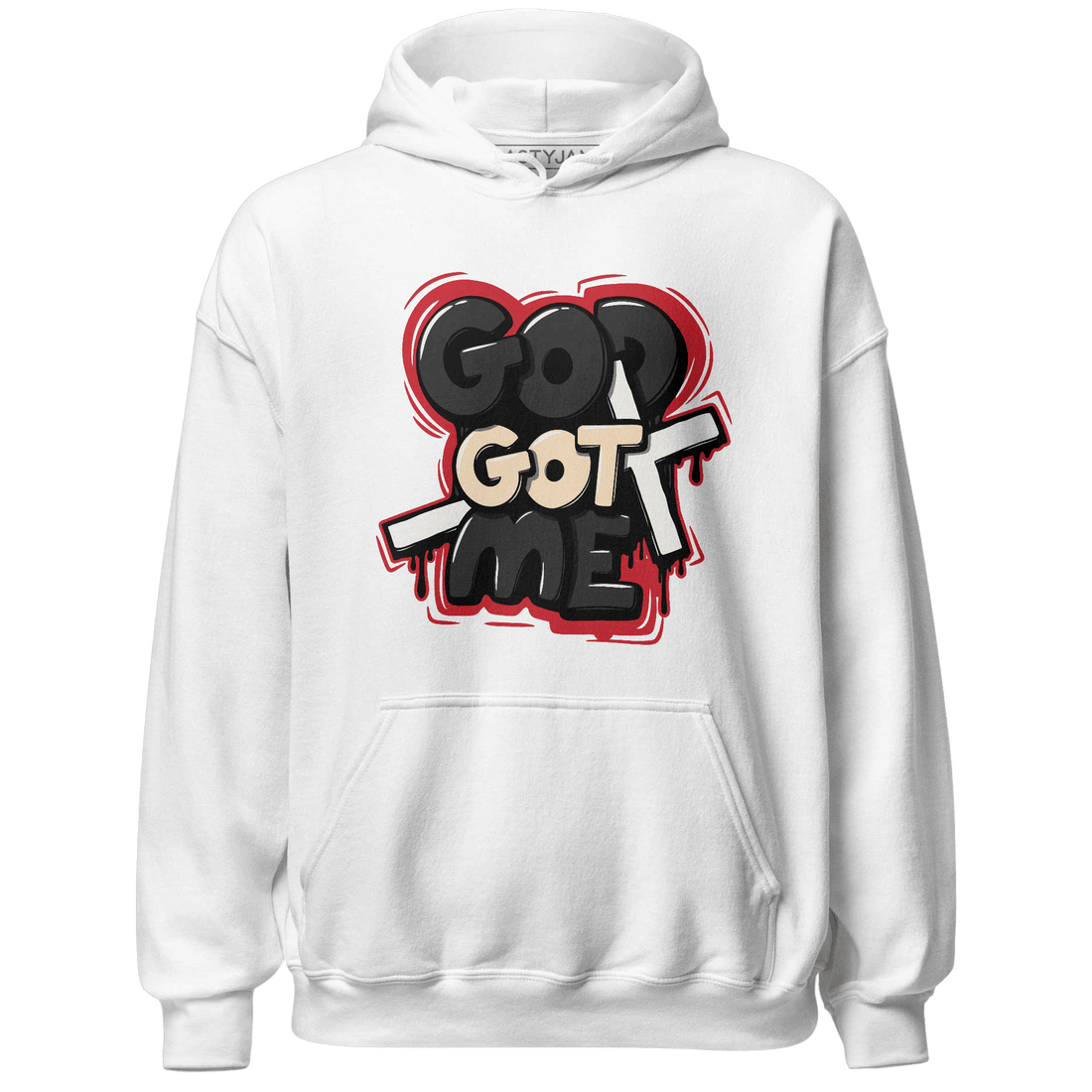 Jumman Jack University Red Hoodie Match God Got Me - NastyJamz