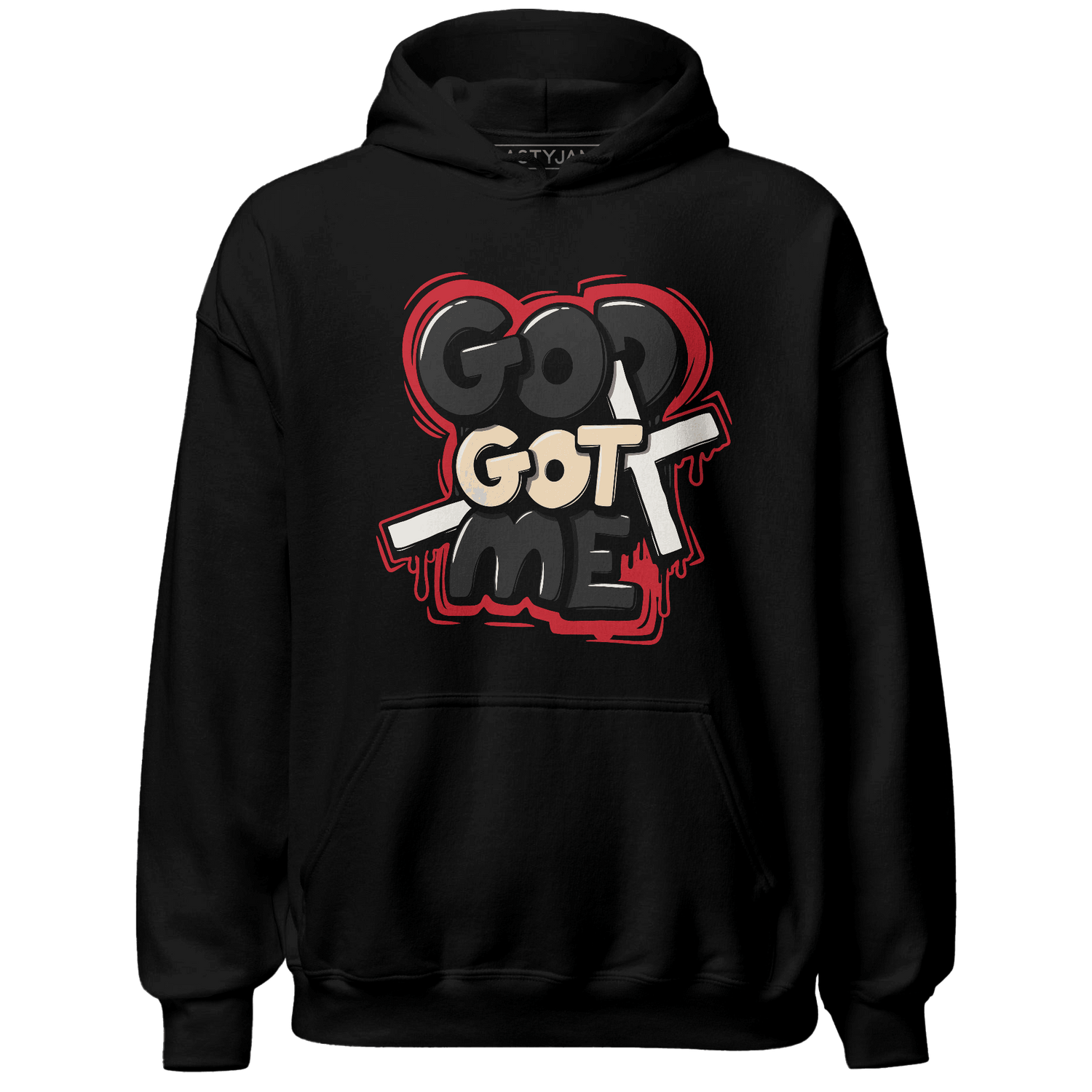 Jumman Jack University Red Hoodie Match God Got Me - NastyJamz