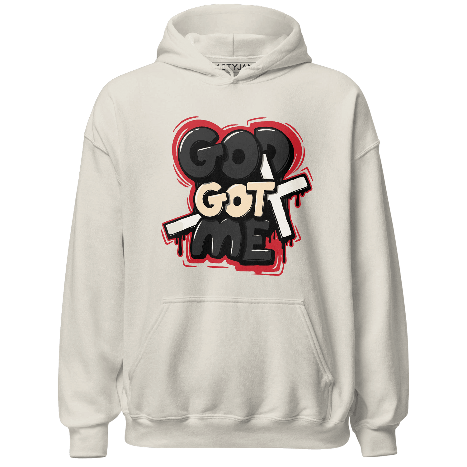 Jumman Jack University Red Hoodie Match God Got Me - NastyJamz
