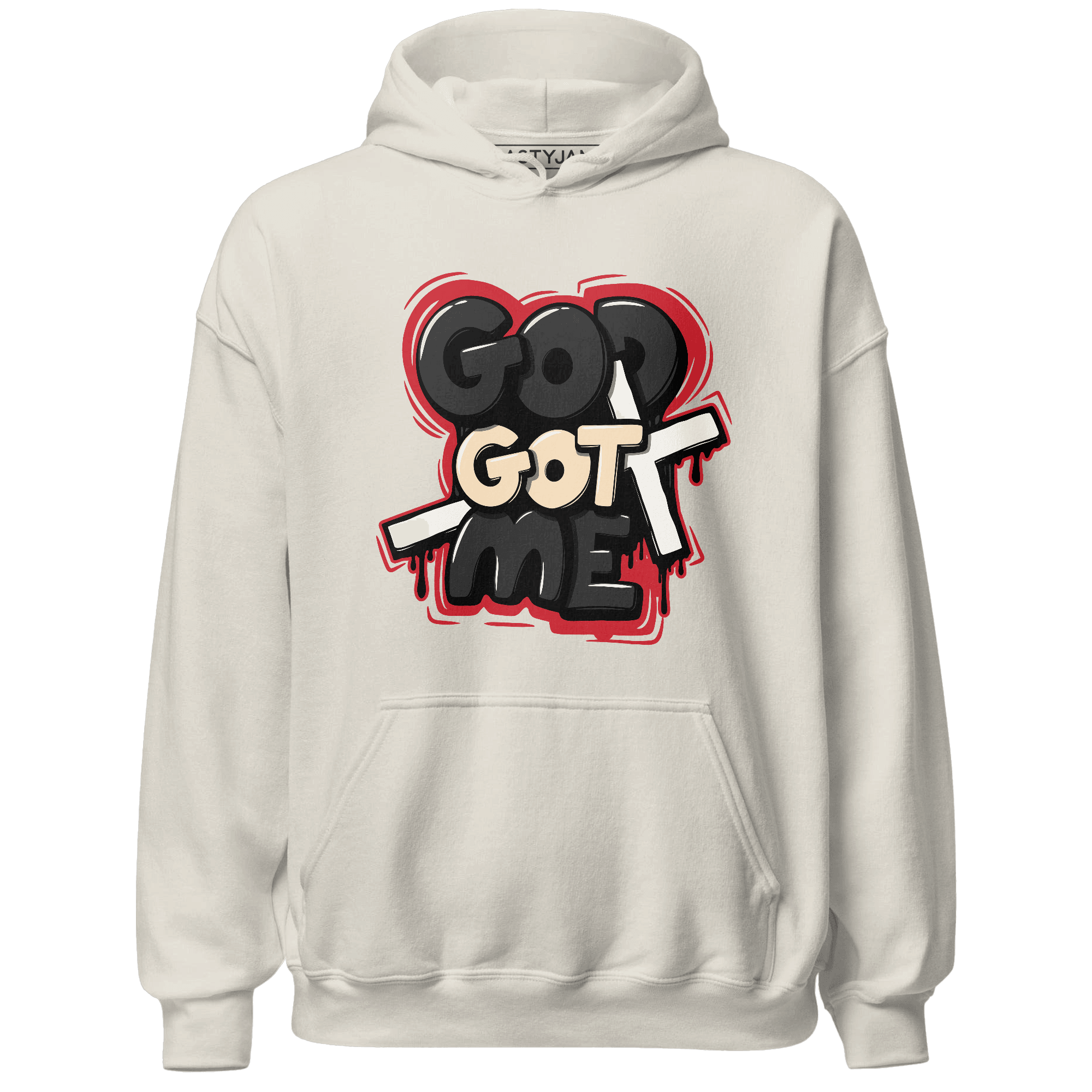 Jumman Jack University Red Hoodie Match God Got Me - NastyJamz